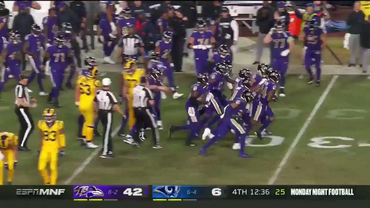 Barstool Sports (@barstoolsports) on Twitter photo 27/11/2019 17:46:22 Every Raven in history came out to celebrate Marcus Peters interception against his former team Every Raven in history came out to celebrate Marcus Peters interception against his former team