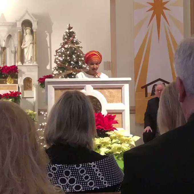 MUSLIM ILHAN OMAR RECITES ISLAMIC PRAYER TO ALLAH AT CATHOLIC CHURCH IN ONE WORLD RELIGION CHRISLAM SERVICE ATTENDED BY OVER 25 MEMBERS OF THE 116TH CONGRESS JTf61IiHrzHiqhzD?format=jpg&name=small