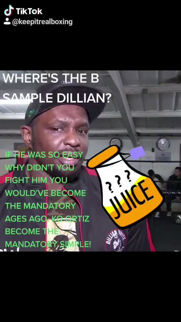 WHERE'S THE B SAMPLE DILLIAN?#keepitrealboxing #boxing #deontaywilder #dillianwhyte