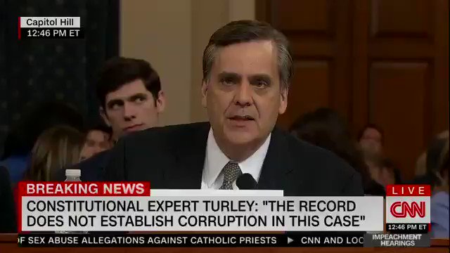 Jonathan Turley, not a Trump supporter, looks at Democrats and delivers one of the most powerful quotes of the hearing so far:"If you make a high crime and misdemeanor out of going to the courts, it is an abuse of power. It's YOUR abuse of power."