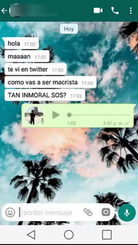 No soy de subir cosas personales...pero un conocido (ex compañero de la secundaría) me habló diciéndome que era un 'inmoral' por ser macrista, y tuve la obligación de cerrarle un poco (bastante) el orto. Disfruten: