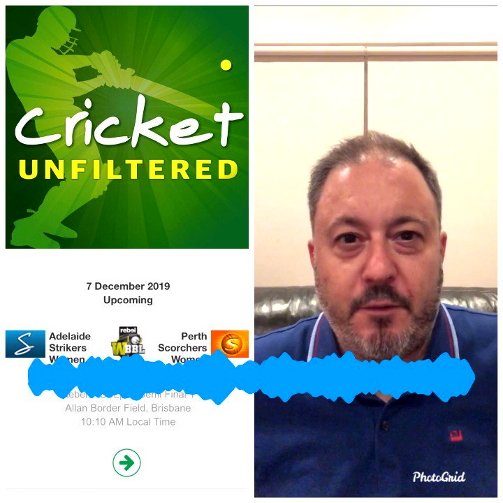 In our latest episode, @amenners is not happy at the WBBL finals schedule.To hear Mad Menners’ full rant search 'cricket unfiltered' on podcast apps or Spotify.Link: https://player.whooshkaa.com/episode?id=507968 …#AUSvPAK #PAKvAUS #WBBL05 #AUSvNZ