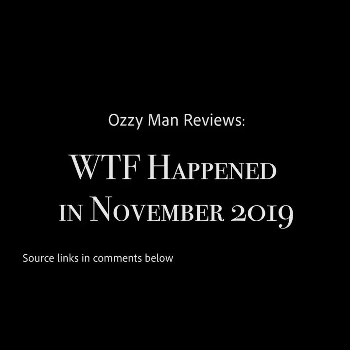 Ozzy Man Reviews (@OzzyManReviews) on Twitter photo 2019-12-06 15:30:00 Heres me commentary on WTF Happened in November 2019🎙 Watch the full version here: youtu.be/uLdRoER8ZVY #Tesla #cybertruck #BabyYoda Heres me commentary on WTF Happened in November 2019🎙 Watch the full version here: youtu.be/uLdRoER8ZVY #Tesla #cybertruck #BabyYoda