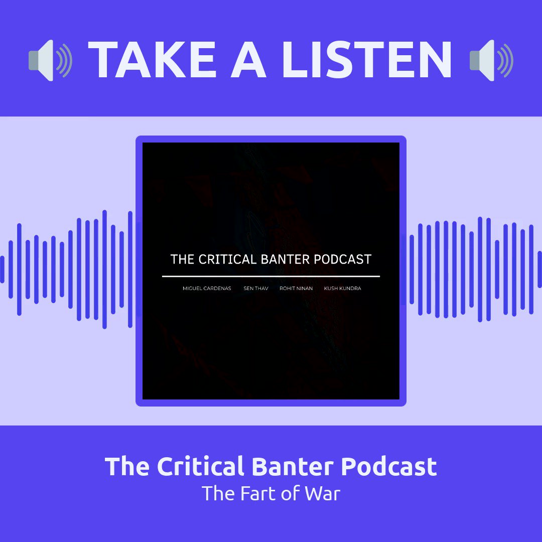 Our new episode: "The Fart of War" brings back Underrated/Overrated, where Sen brings up the art of reading books!Check it out here:https://podfollow.com/the-critical-banter-podcast/episode/f2c4a4a934b3425808e0aba324a1d4675f9433d3 …#comedy #PodernFamily #oddpodsquad #podcasting