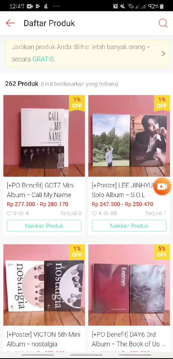 🎉 𝙎𝙏𝘼𝙍𝙆𝙔𝙐 𝙔𝙀𝘼𝙍-𝙀𝙉𝘿 𝙎𝘼𝙇𝙀 🎉
SALE UP TO 29% ONLY ON SHOPEE
↓↓↓↓↓↓↓↓
http://shopee.co.id/starkyujoy