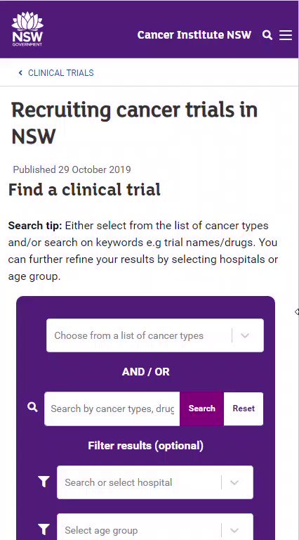 Very cool way to find clinical trials
