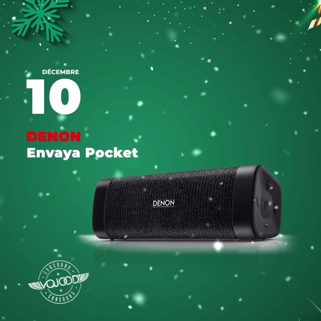 🎅🏼10 Décembre🎁
Participe et GAGNE ton enceinte @DenonFR Envaya Pocket 🎉
Rendez-vous sur http://www.vojoodmedia.com
#calendrierdelavent #adventcalendar #raffle #concours #calendrierdelavent2019 #adventcalendar2019 #giveaway #lausanne #vaud #suisse #montreux #denon #envaya #pocket
