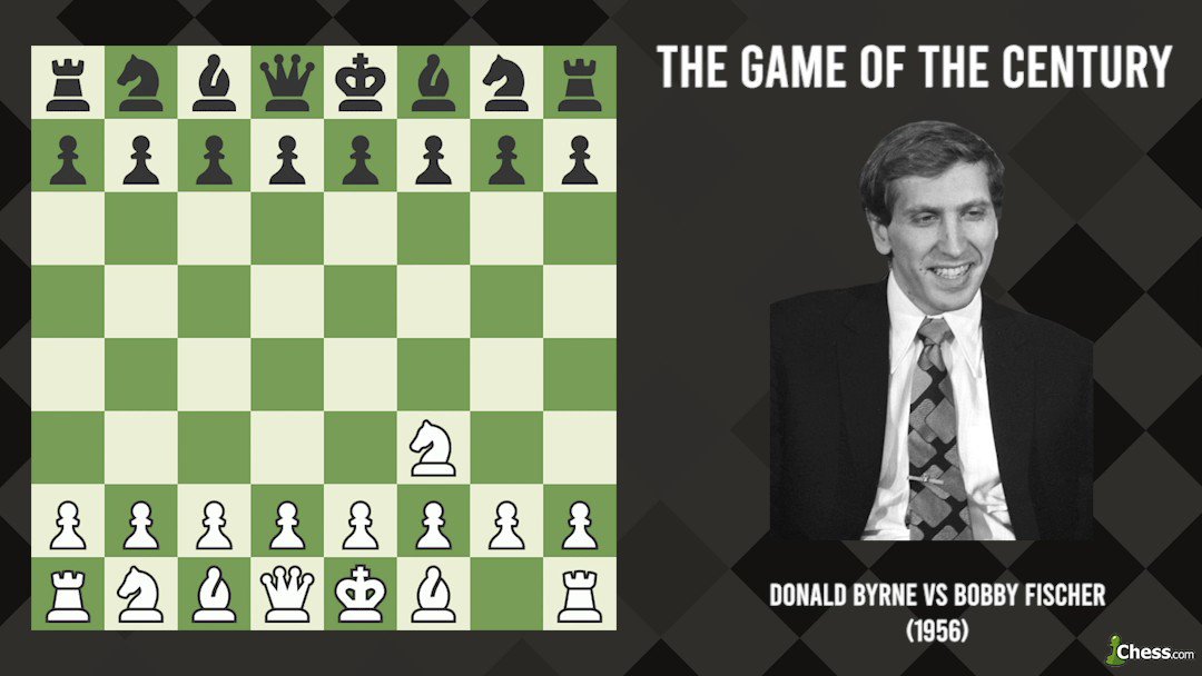 Chess.com on X: ♝ Often called The Game of the Century a 13-year-old Bobby  Fischer defeated Donald Byrne who was one of the strongest American players  in in the 50s and 60s.