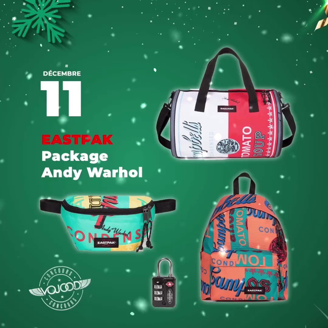 🎅🏼 11 Décembre 🎁
Participe et GAGNE ton pack @eastpak Collection Andy Warhol 🎉
Rendez-vous sur http://www.vojoodmedia.com
#calendrierdelavent #adventcalendar #raffle #concours #calendrierdelavent2019 #adventcalendar2019 #giveaway #lausanne #eastpak #bag #collection #andywarhol