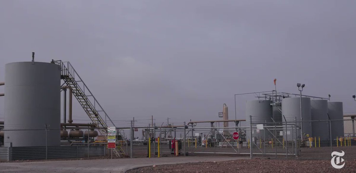 At one site in Texas, a worker walked directly into an invisible methane plume unprotected. Methane contributes to ground-level ozone, which, if inhaled, can cause asthma and other health problems. https://nyti.ms/2YJsOk9