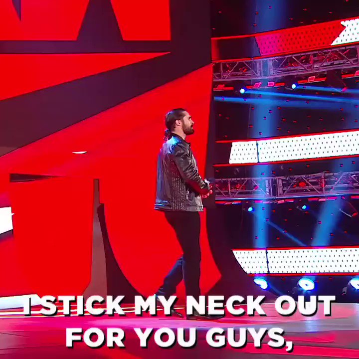Tell 'em how you really feel, @WWERollins #RAW - From WWE's Instagram