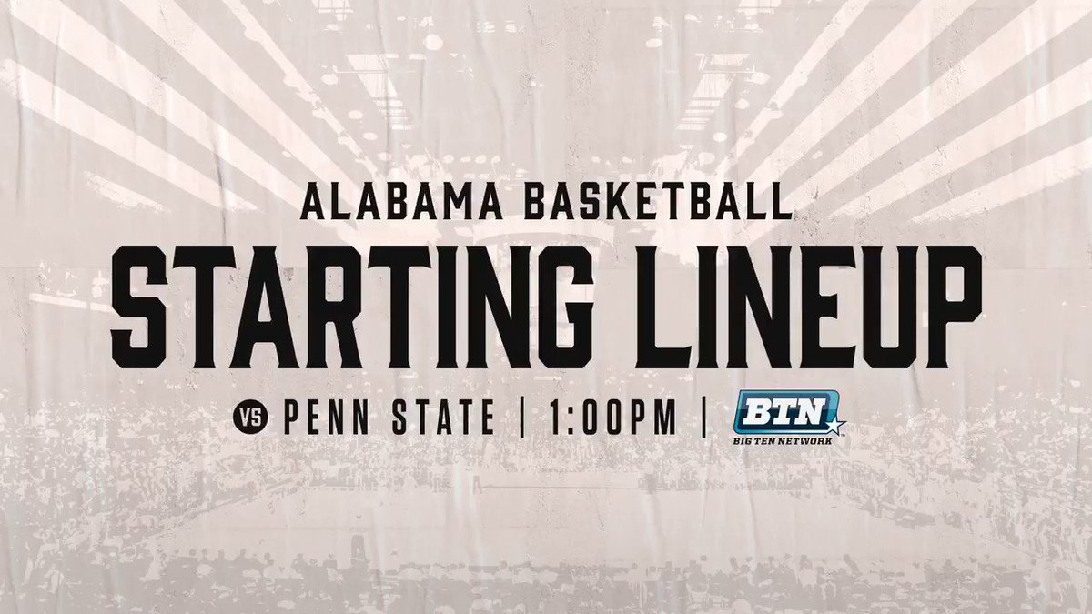 Today's starters. #RollTide