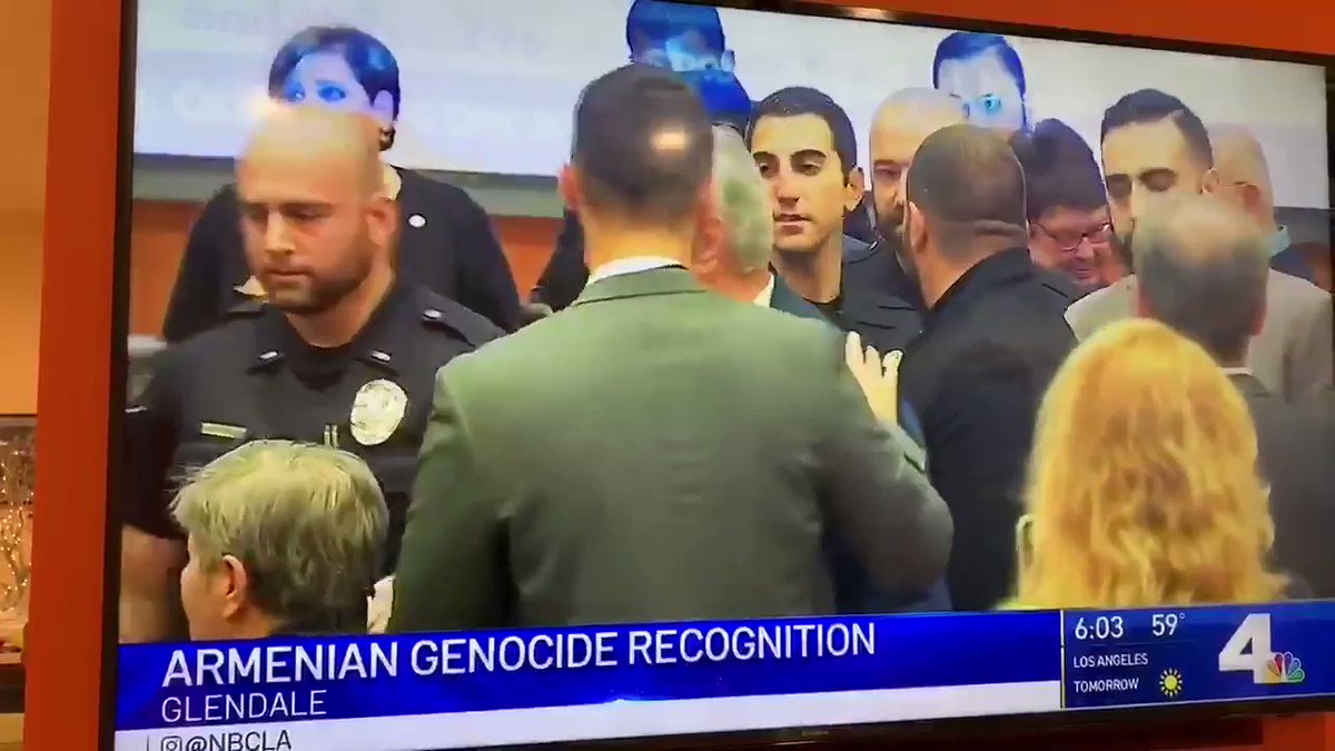 SHAME: A handful of pro-Trump agitators tried to hijack an Armenian community gathering tonight (Glendale, CA) to mark Congressional passage of a historic resolution commemorating the #Armenian #Genocide - Turkey’s WWI-era mass extermination and exile of millions of Christians.