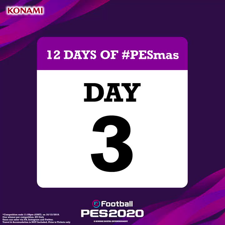 On the 3rd Day of #PESmas...
WIN - 2x TICKETS TO MAN UTD HOME GAME 2020
To enter via Twitter, Reply & R/T with #PESmasDay3
Ends 11:59am 16/12/19. Winner will be contacted within 72 hours.
Link to T's & C's in bio https://t.co/MSNvz4KPHd