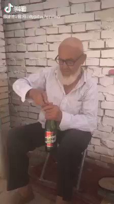 An elderly #Uyghur man is forced to drink #alcohol to prove that he is not a “religious extremist.” The #Uighurs are a Turkic ethnic group who are predominantly #Muslim. Drinking alcohol is forbidden in #Islam; however, #China has effectively banned Islam in #EastTurkistan.