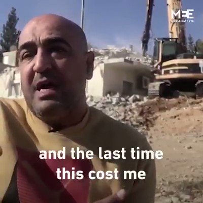 🇵🇸🇵🇸🇵🇸 Un palestinien handicapé a vu sa maison démolie par l’occupant Israël a Jérusalem, pour la quatrième fois en 20 ans. En ce vendredi qu’ALLAH vienne en aide au peuple Palestinien ainsi qu’à tout les peuples Opprimés 🙏🏾🙏🏻🙏🏿