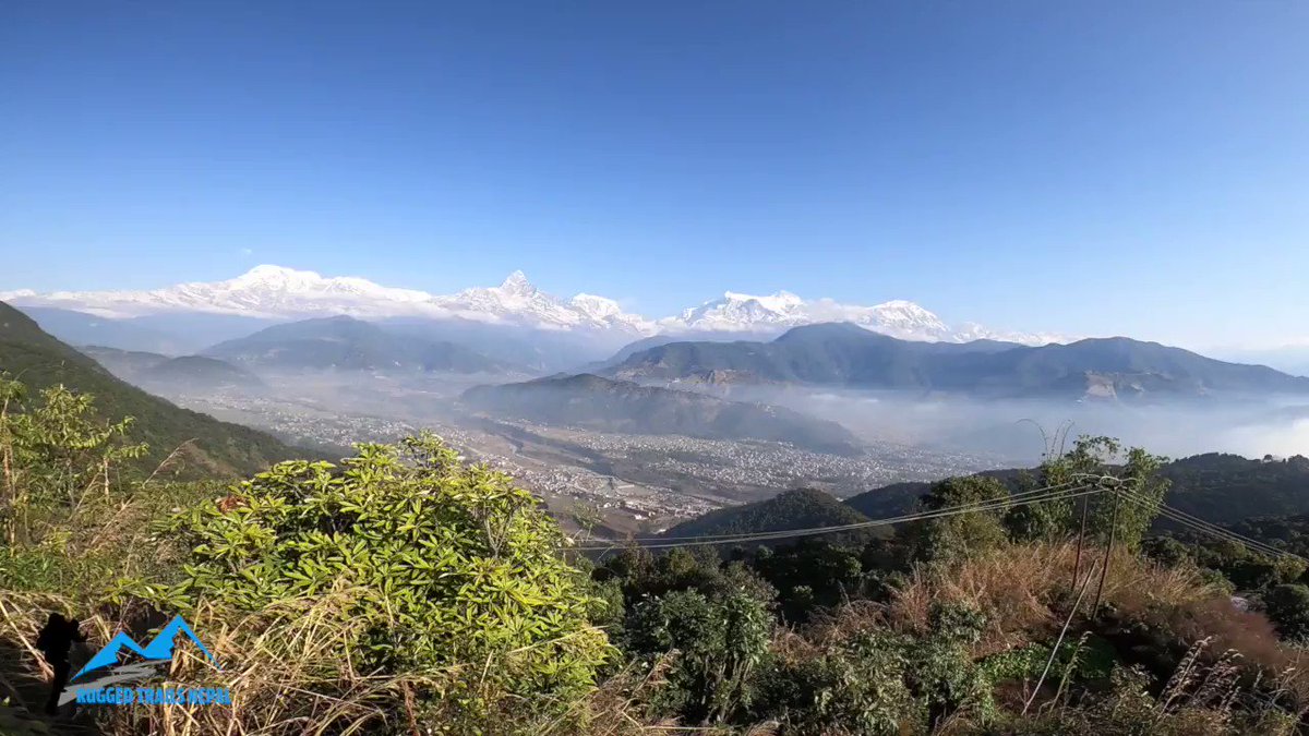 Beautiful morning view from Sarangkot, Pokhara Nepal.Check things to do in Pokhara, #thingstodoinpokhara https://www.ruggedtrailsnepal.com/blog/things-to-do-in-pokhara-top-9-things-to-see-in-pokhara.html …#Nepal #pokhara #mountains #visitnepal2020 #kathmandu #ruggedtrailsnepal #hikewithusinnepal #Travel #hike #himalayas