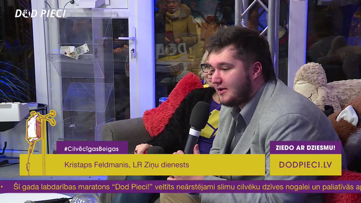 Katra #DodPieci2019 ziedotÄ dziesma ir ne tikai lÄ«dzekļi speciÄlajai pÄrtikai neÄrstÄjami slimiem cilvÄkiem, kuri paÅ”i vairs paÄst nevar. Tas ir pieprasÄ«jums pÄc sakÄrtotas paliatÄ«vÄs aprÅ«pes sistÄmas! @EvijaUnama-Tu esi iekustinÄjusi ledÄju! Paldies, Kristap!
#CilvecigasBeigas