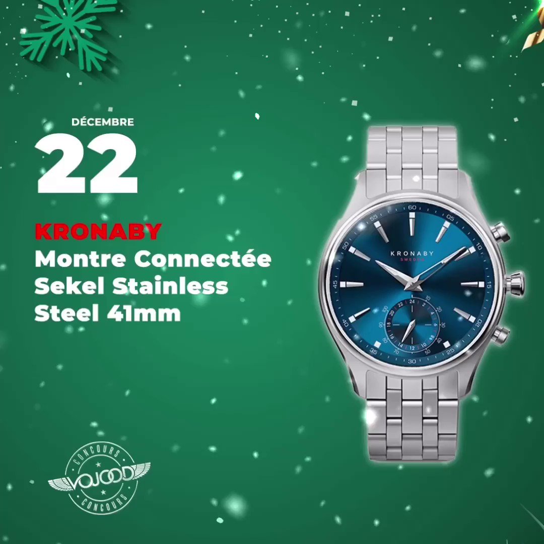 🎅🏼 22 Décembre 🎁
Participe et GAGNE ta montre connectée @kronaby Sekel Stainless Steel 41mm 🎉
Rendez-vous sur http://www.vojoodmedia.com
#calendrierdelavent #adventcalendar #raffle #concours #calendrierdelavent2019 #adventcalendar2019 #giveaway #kronaby #smartwatch