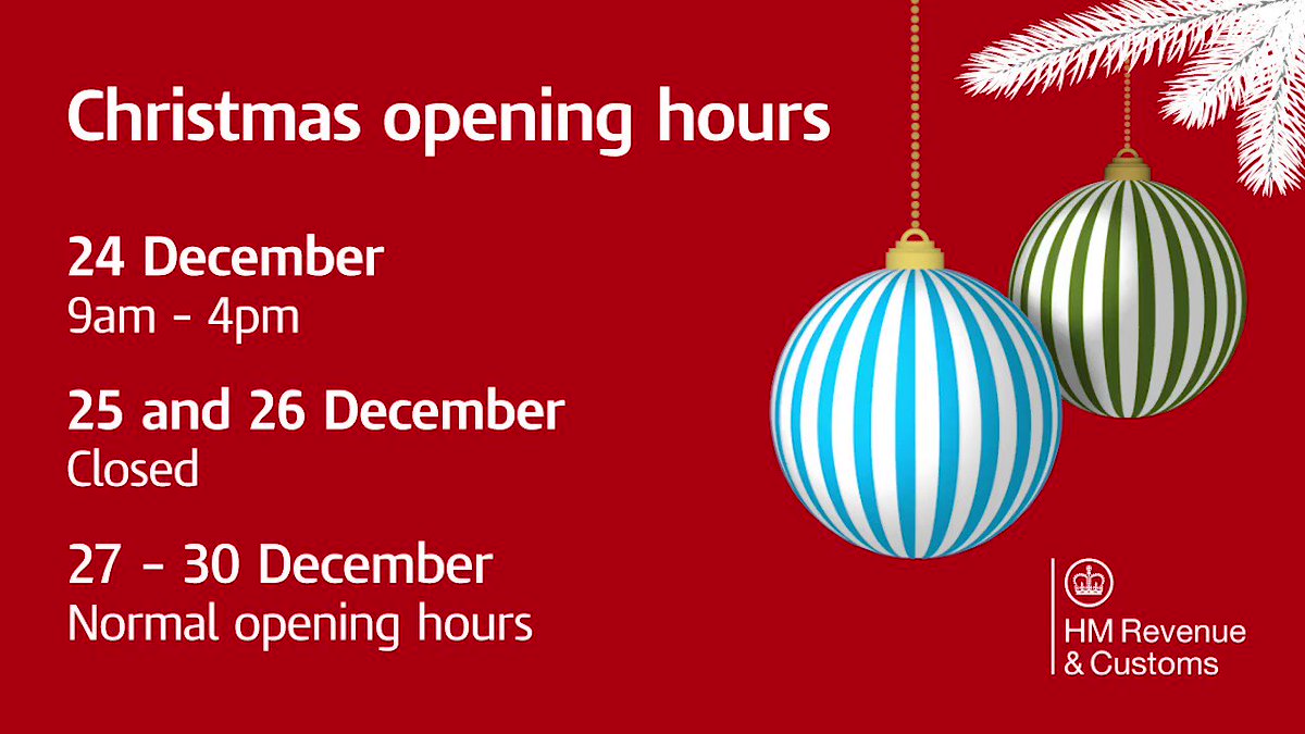 opening times of hm revenue and customs