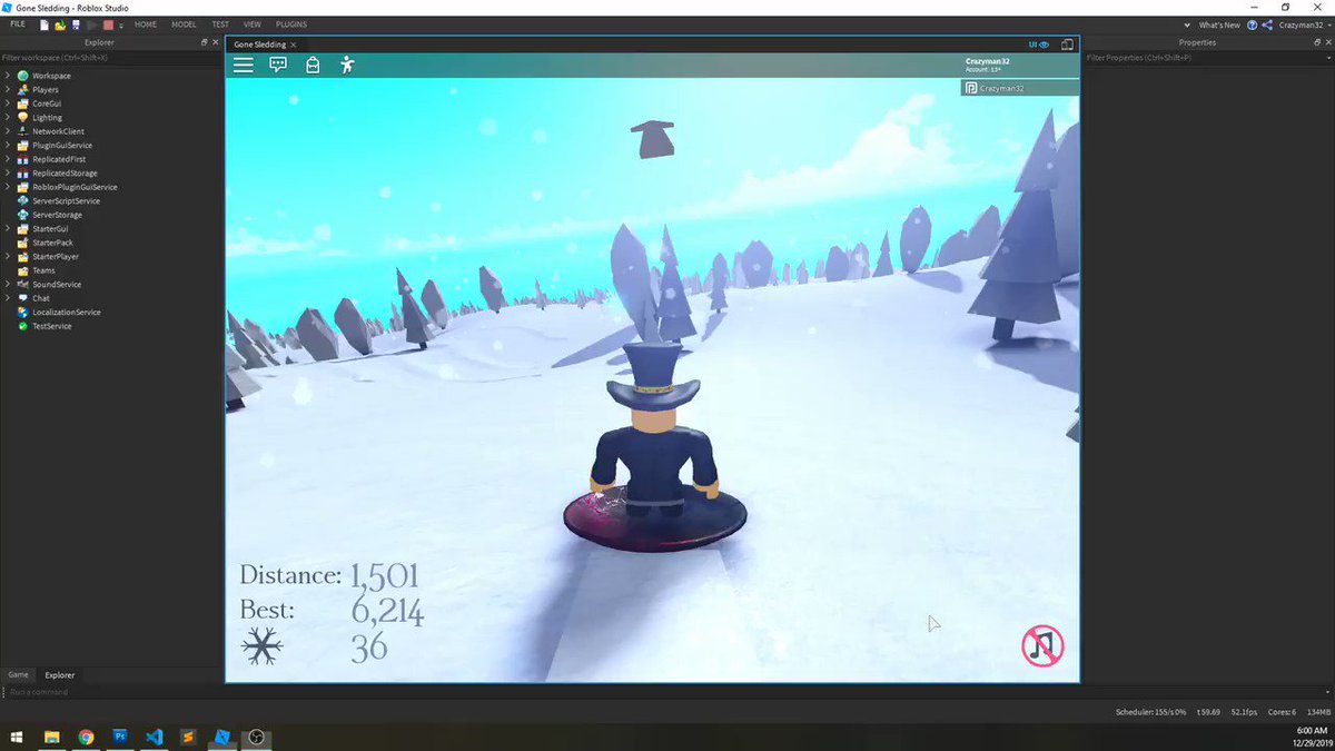 Sleitnick On Twitter Circle Sled Robloxdev - sledding in roblox