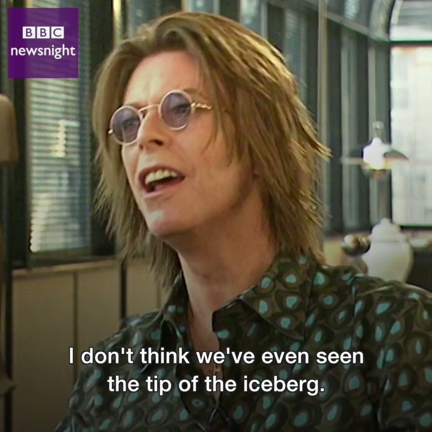 Happy Birthday David Bowie, who as well as everything else predicted the downside of the internet. 