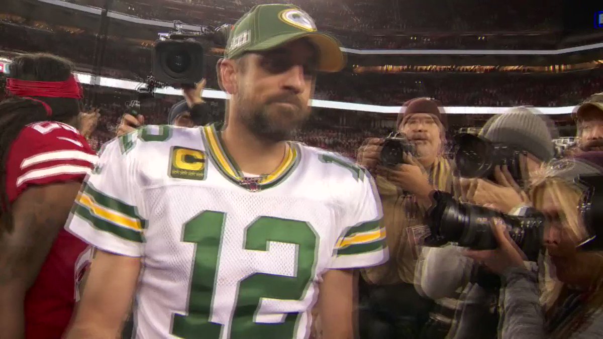 After the 49ers beat the Packers in November, Aaron Rodgers told Jimmy G, "We'll see you later on."
Today, they face off for the NFC Championship 🍿
(via @KPIXtv)