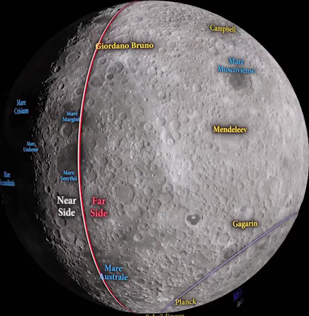 All the locations and features of our Moon 🌑