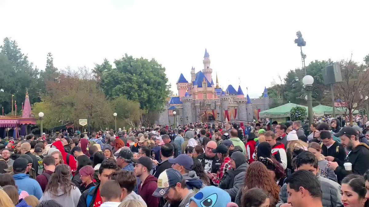 At #DisneyLand awaiting our chance at riding #RiseOfTheResistance on opening day. Woot!