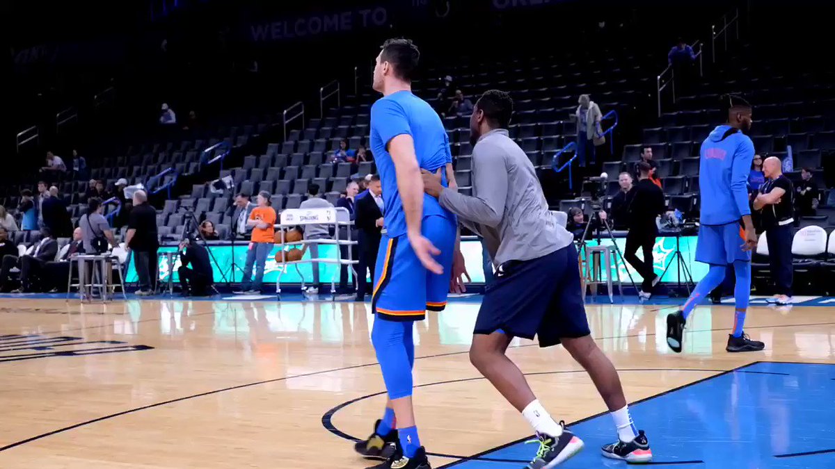 Nerlens out here making people go βAye.β Watch him back in action on @FOXSportsOK β at Chesapeake Energy Arena
