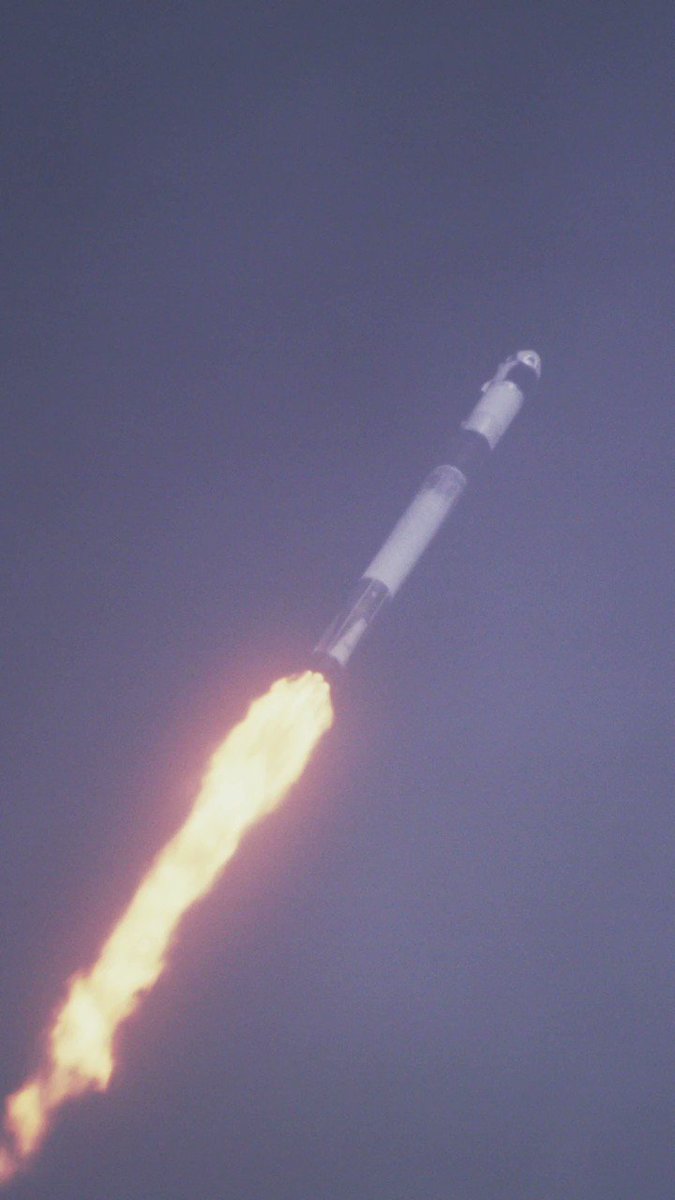 Crew Dragon separating from Falcon 9 during today’s test, which verified the spacecraft’s ability to carry astronauts to safety in the unlikely event of an emergency on ascent