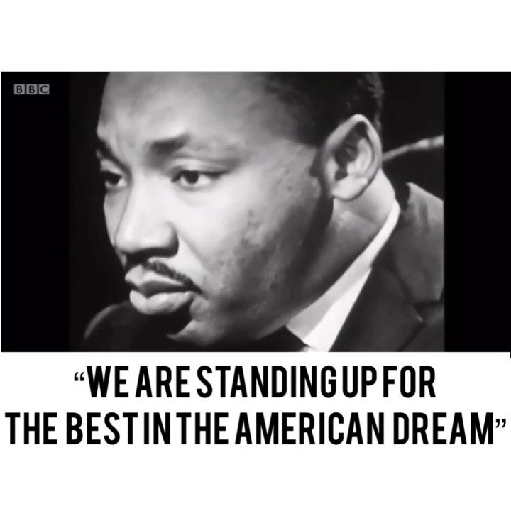Dr. King embodied the American spirit. He challenged America to live up to the ideals of the founding, that all men are created equal. God bless America on this #MLKDay