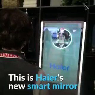 Amitav Bhattacharjee (@bamitav) on Twitter photo 2020-01-21 05:25:49 Haier’s new smart mirror scans your body to show you how your clothes will look on you. Via @IntEngineering #haier #engineering #futureofwork #futuretech #Trending #AR #VR #MR #XR #tech #technology #Technews #RT #fashion #clothing #clothingfilms #retailtech #Retail #closet Haier’s new smart mirror scans your body to show you how your clothes will look on you. Via @IntEngineering #haier #engineering #futureofwork #futuretech #Trending #AR #VR #MR #XR #tech #technology #Technews #RT #fashion #clothing #clothingfilms #retailtech #Retail #closet