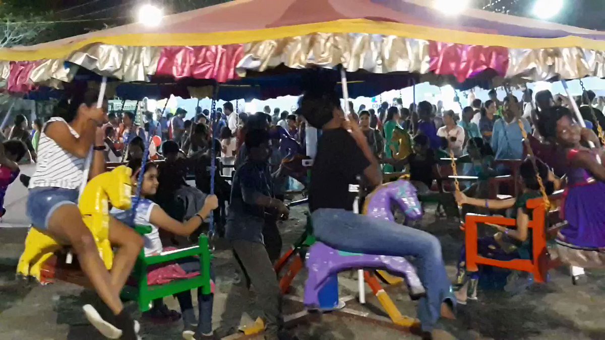 This hand-operated merry-go-round is not from a carnival. We found this in a school that cares about preserving the culture and tradition of our country.#merrygoround #culture #tradition #pongal #makarsankranti #celebration