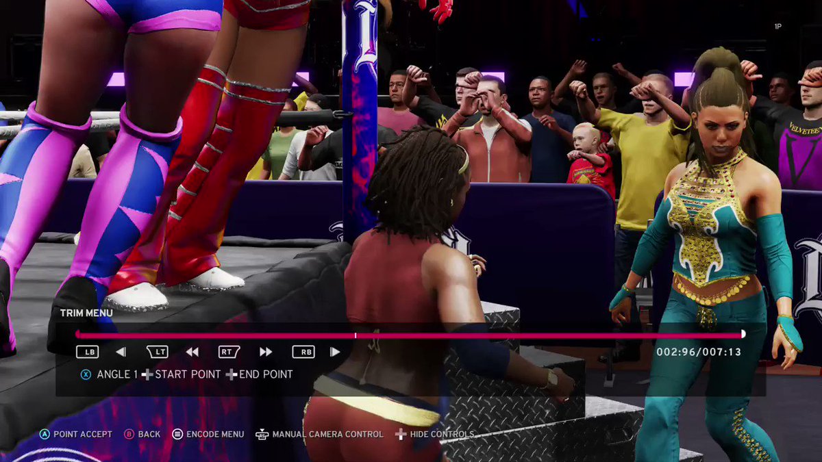Seconds after planting Maria Muraco on the apron, Sinthia is knocked out by The Invisible Woman. #WWE2K20 #XboxShare