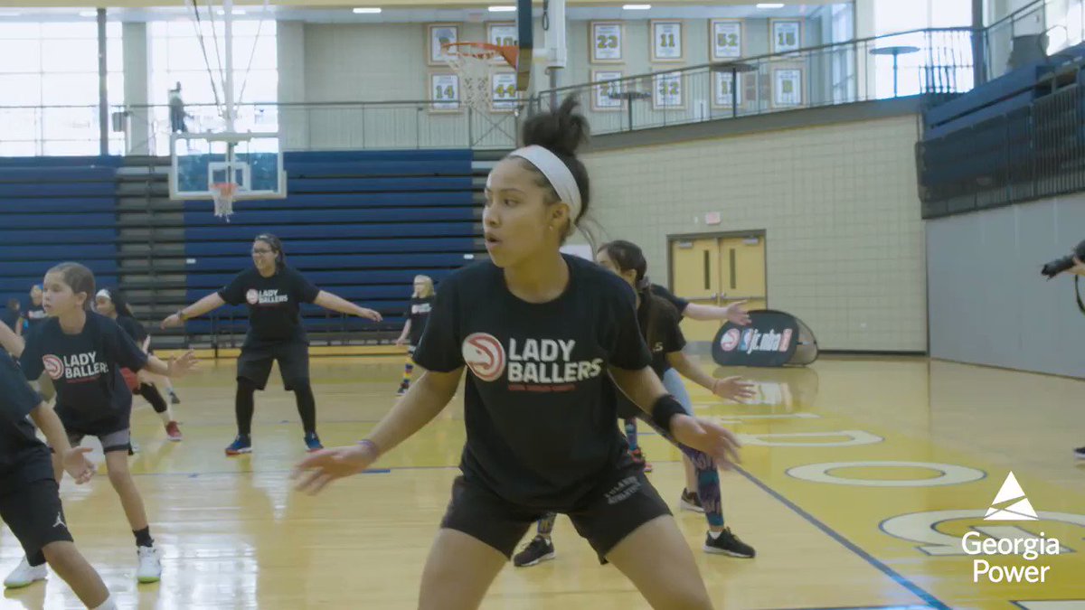 Hawks Basketball Academy hosted a Lady Ballers Holiday Clinic to empower girls through the game of basketball. The 90+ participants also listened to female leaders discuss how basketball can build confidence and provide opportunities off the court. Powered by @GeorgiaPower