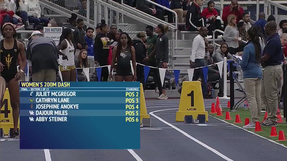 Hello, @abbysteiner1! 👀
The sophomore pulls off the win in the 200m with a 2⃣3⃣.0⃣6⃣ which currently leads the NCAA‼️
#WeAreUK #UKTF