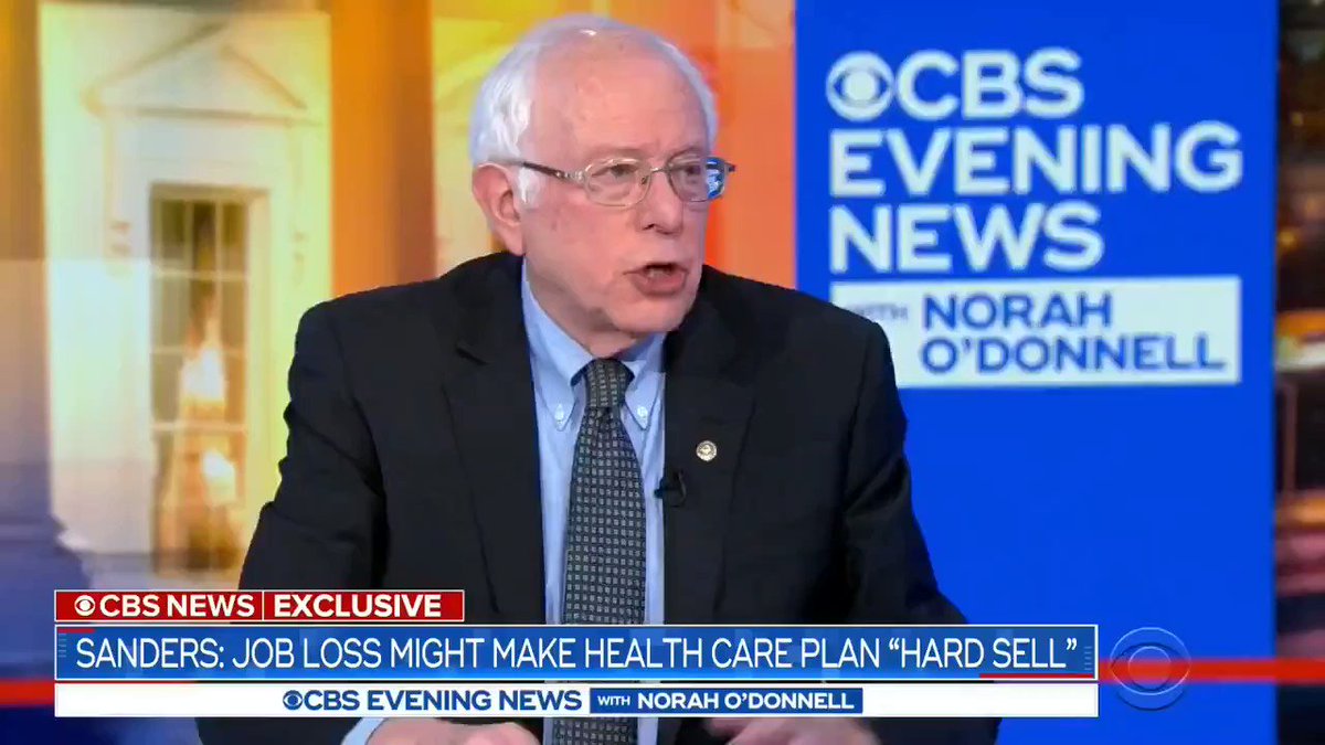 🚨 📺 MUST SEE @BernieSanders dodges on his plans' high costs: "nobody knows" how much they will cost. 😳
@NorahODonnell's reaction: "You don't know...You're going to propose a plan to the American people and you're not going to tell them how much it costs?"
Ouch! Wake up!
