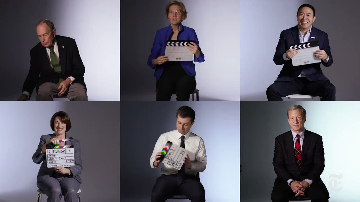 Here we go: 20 questions for Dem presidential candidates, 1 week pre-Iowa
They told us about Obama's mistakes, whether they'd investigate Trump after 2020, how they'd choose a VP, much more
Including their high-cal snacks, reading habits & celeb crushes
https://www.nytimes.com/interactive/2020/us/politics/democratic-candidates-20-questions.html …