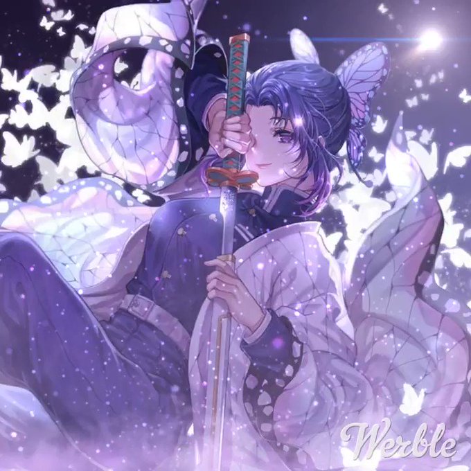 🎾🐹HMRS_0706🐿🎾さんがTwitterに投稿した胡蝶しのぶ(鬼滅の刃)のイラスト。