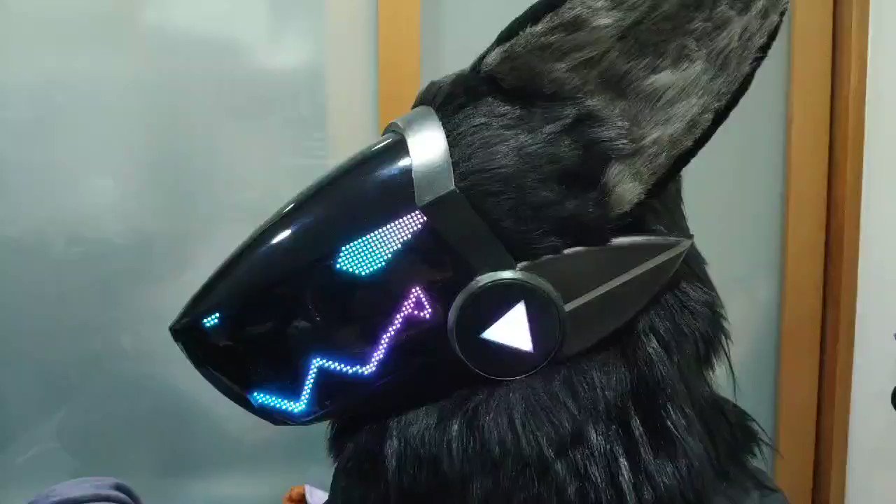the RPF on X: Protogen mask with animated LED effects that has motion  sensors and changes expressions when touched on the nose or when another protogen  mask is nearby by @JtingF. #UwU #
