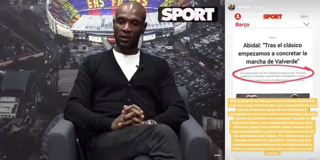 Se equivoca Abidal. No asume la responsabilidad, la reparte de mala maneraHace enojar a Messi a meses de decidir si se quedaExhibe a todosDeja ver que el DT no tenía respaldo de directivos, ni el poder o respeto en el plantelBien por Leo que saltó a nombre de sus compañeros