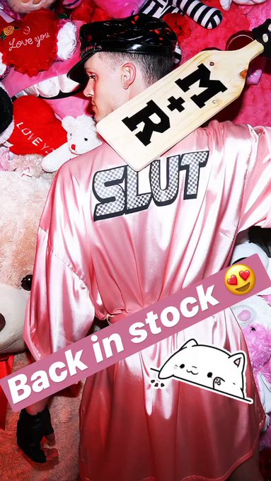 Robes are back in stock bb ? just in time for VDay #valentinesgay #caftanqueen #slag #marekrichard https://t