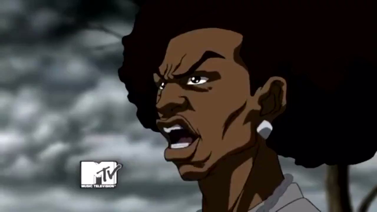 YARN, what did he do to make them niggas that mad?, The Boondocks (2005)  - S02E05 The Story of Thugnificent, Video gifs by quotes, 521ca411