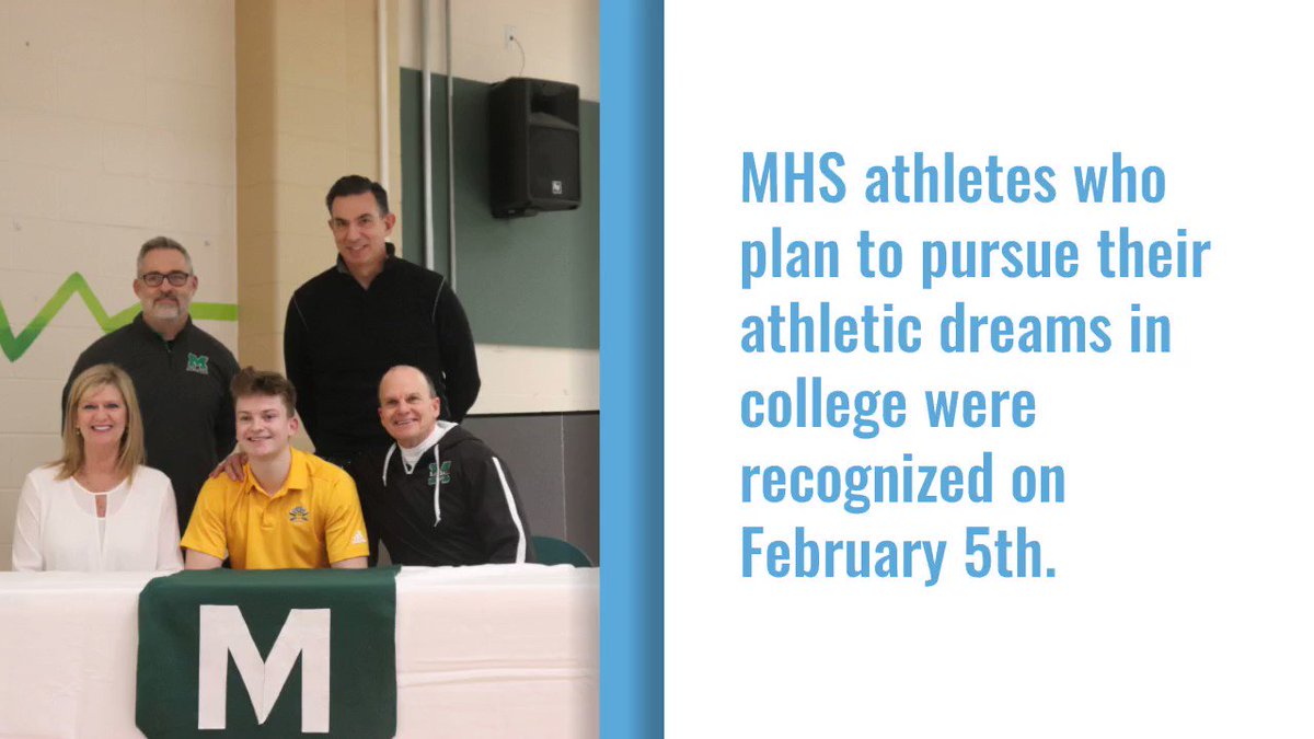 .@MHSComets athletes who plan on playing sports in college were recognized yesterday at MHS. Digital reporter @AlexDeroussel was there and captured these images from the event.