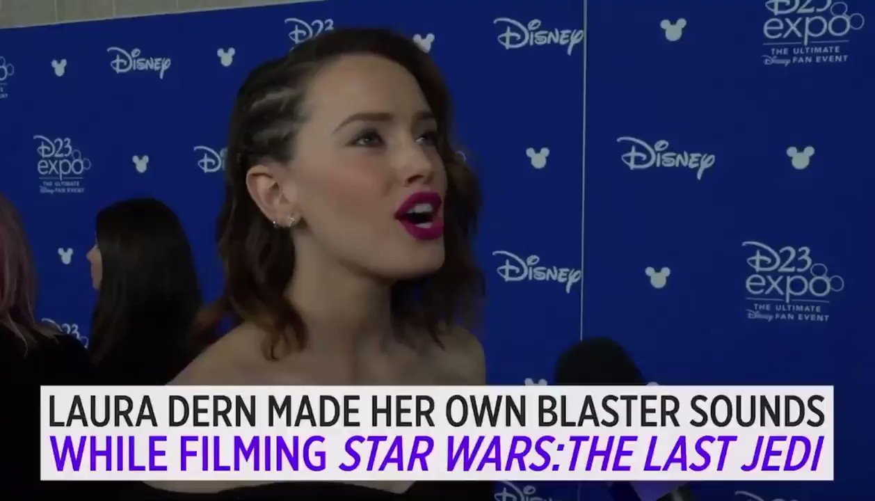 Happy Birthday to & here s Daisy Ridley singing Laura Dern s name. 
