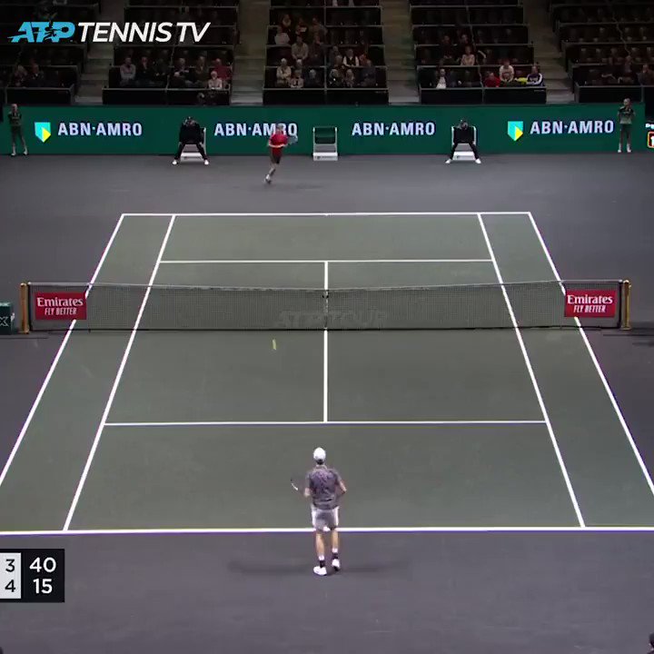 It's FEARLESS TENNIS from @janniksin ๐
The #NextGenATP finals champion gains his first Top 10 win, defeating Goffin 7-6 7-5 in Rotterdam! #abnamrowtt https://t.co/noU3PxTNUo