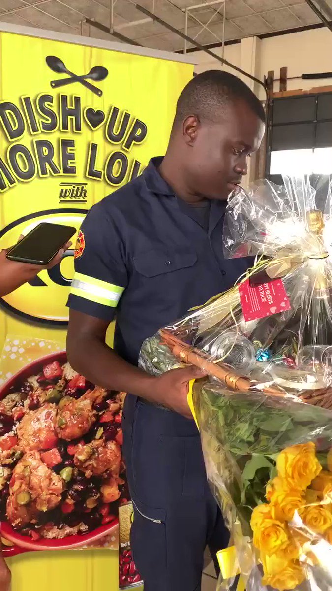 Our second stop is the Florida Fire Station to surprise Rofhindula. His fiancé called in with a special message 🥰💛 #DishUpMoreLove https://t.co/mjRzZepWhA