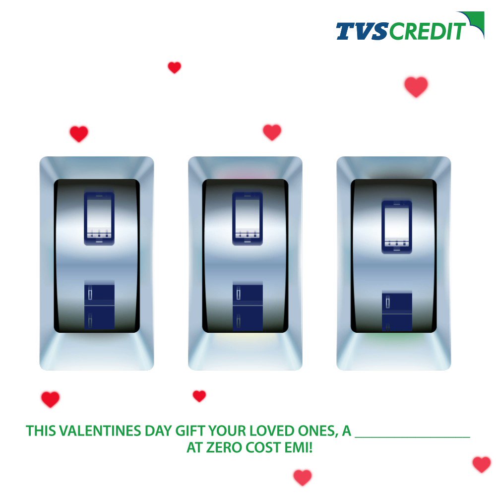 Take a screenshot of the consumer durable you want to gift your loved ones this Valentine’s Day and post it in the comments section below to stand a chance to win amazing gift vouchers!
#TVSCredit #ContestAlert #ValentinesDay #Contest