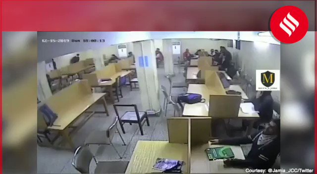 New CCTV video shows Delhi Police assaulting students inside Jamia library